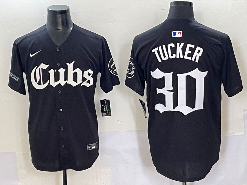 Men 2025 Chicago Cubs #30 Tucker Black Five generations Joint Name Nike MLB Jersey style 13->chicago cubs->MLB Jersey
